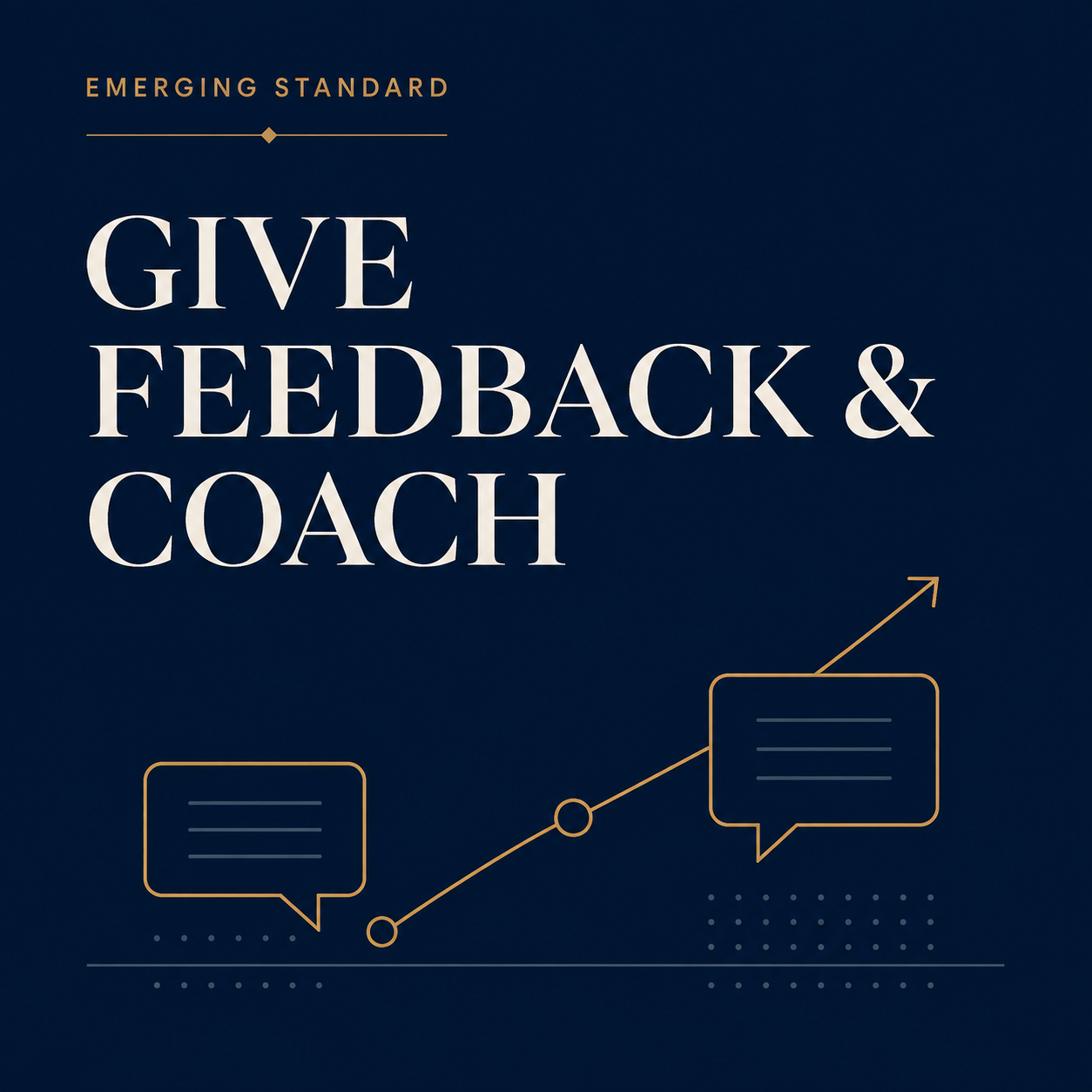 Emerging Standard — Give Feedback & Coach leadership playbook cover